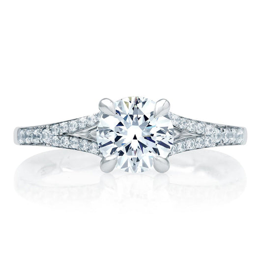 A.Jaffe Split Shank Micro Pav�� Diamond Quilted Engagement Ring ME2025Q/93