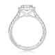 Emerald Cut Diamond Halo Engagement Ring with Quilted Interior ME2051Q/201B