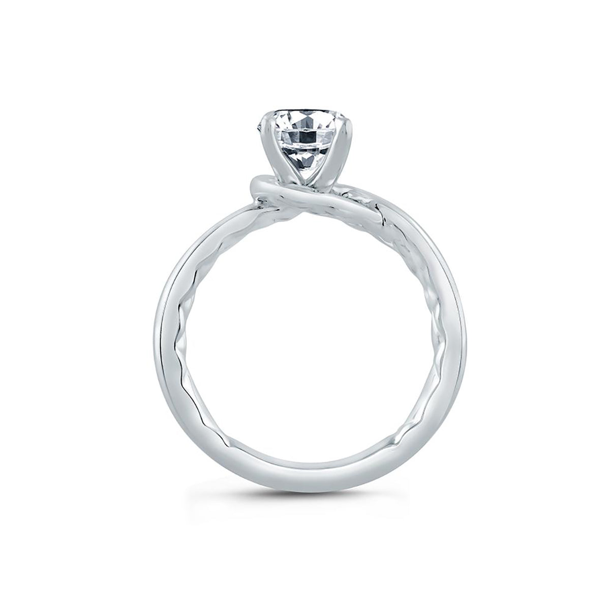 Seasons of Love asymmetrical knot solitaire ring by A.Jaffe