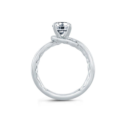Seasons of Love asymmetrical knot solitaire ring by A.Jaffe
