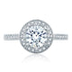 A.Jaffe Intricate Single Halo Milgrain Detail Round Center Engagement Ring ME2182Q/119