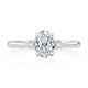 Three Stone Oval Cut Engagement Ring With Round Side Diamonds MECOV2542/211B