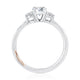 Three Stone Oval Cut Engagement Ring With Round Side Diamonds MECOV2542/211B