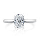 Solitaire Oval Center Diamond Engagement Ring with Peek-A-Boo Diamonds MECOV2543/308