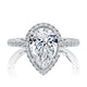 Pear Shaped Halo Diamond Engagement Ring MECPS2920Q/344