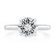 Solitaire Round Center Diamond Engagement Ring with Peek-A-Boo Diamonds MECRD2543/81