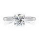 Four Claw Prongs Solitaire Round Diamond Center Engagment Ring  with A.JAFFE Quilts™Interior MECRD2744BQ/108