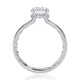 Four Claw Prongs Solitaire Round Diamond Center Engagment Ring  with A.JAFFE Quilts™Interior MECRD2744BQ/108