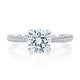 A.Jaffe Classic Diamond with Accented Prongs Quilted Engagement Ring MECRD2765Q/147