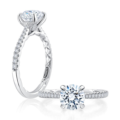 A.Jaffe Classic Diamond with Accented Prongs Quilted Engagement Ring MECRD2765Q/147