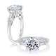 Classic Round Center Diamond Engagement Ring With A Round Shaped Diamond Halo MECRD2927L/406