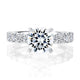 Three Stone Round Center Diamond Engagment Ring MECRDB2521H/295