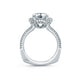 A.Jaffe Rollover Pav�� Split Shank and Flower Halo Diamond Engagement Ring MES684/153