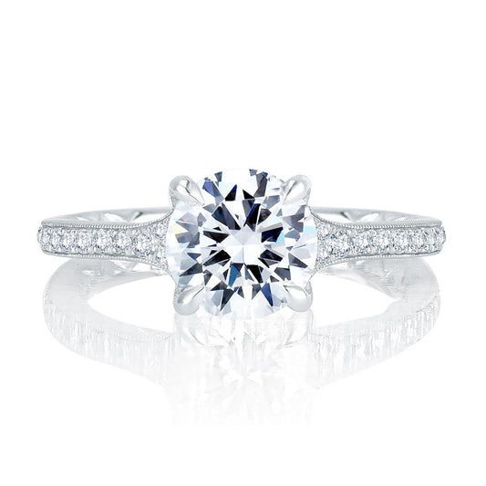 A.Jaffe Antique Inspired Pav�� Diamond Quilted Engagement Ring MES738Q/94
