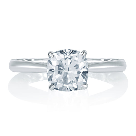 A.Jaffe quilted cushion diamond engagement ring