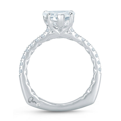 A.Jaffe Charming French Pav�� Diamond Quilted Engagement Ring MES772Q/228