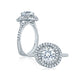 A.Jaffe Continuous Double Halo Pav�� Diamond Engagement Ring MES857/145