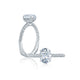 A.Jaffe Tightly Twisted Diamond Shank Oval Center Engagement Ring MES867/183