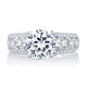 Modern Three Row Diamond PavÃƒÂ© Engagement Ring MES898/300