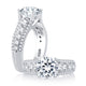 Modern Three Row Diamond PavÃƒÂ© Engagement Ring MES898/300