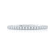 Classic Half Diamond Pave Wedding Band with Quilted Interior MR2029Q/18