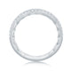 Classic Half Diamond Pave Wedding Band with Quilted Interior MR2029Q/18