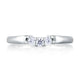 A.Jaffe Signature Three Stone with Scroll Motif Diamond Wedding Band MRS237/25