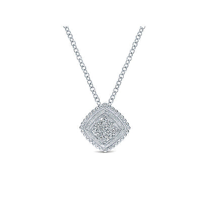 Gaby Necklace 925 Silver Diamond Fashion