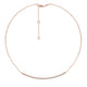 14k Pink Gold Diamond Bar Necklace