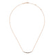 14k Pink Gold Diamond Bar Necklace