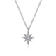 14K White Gold Diamond Pavé Starburst Pendant Necklace