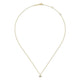 14K Yellow-White Gold Diamond Evil Eye Pendant Necklace
