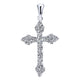 14k White Gold Diamond Cross Cross Pendant