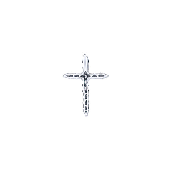 14k White Gold Diamond Cross Cross Pendant