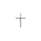 14k White Gold Diamond Cross Cross Pendant