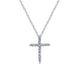 14k White Gold Diamond Cross Cross Pendant