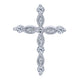 14k White Gold Diamond Cross Cross Pendant