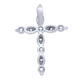 14k White Gold Diamond Cross Cross Pendant