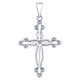 14k White Gold Diamond Cross Cross Pendant
