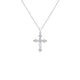 14k White Gold Diamond Cross Cross Pendant