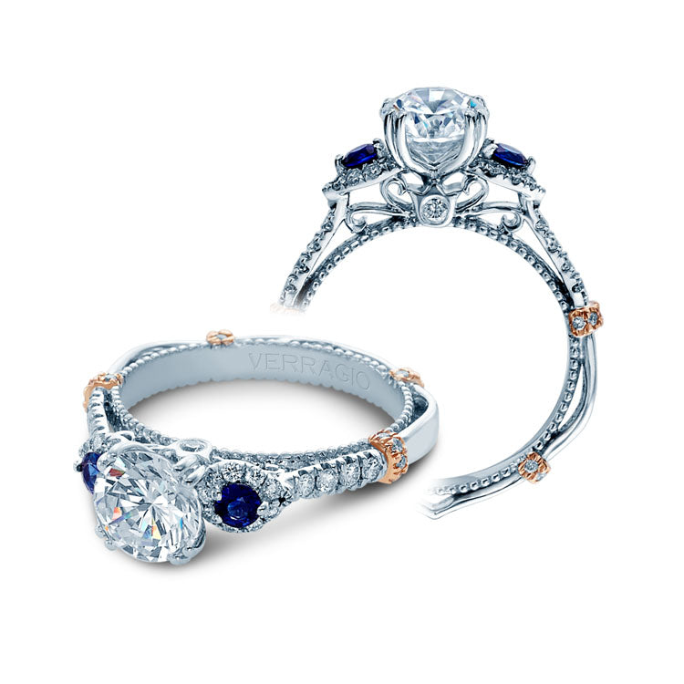 Verragio Diamond and Sapphire Engagement Ring