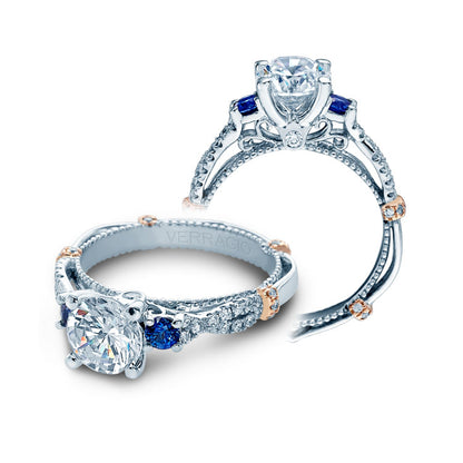Verragio Diamond and Sapphire Twist Engagement Ring