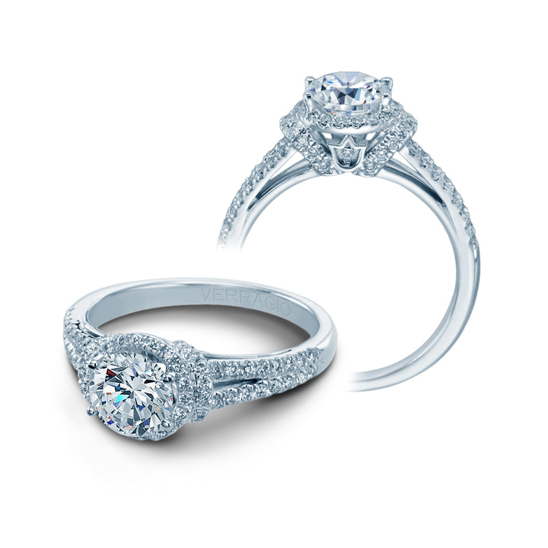 Verragio Split Shank Pave Diamond Engagement Ring
