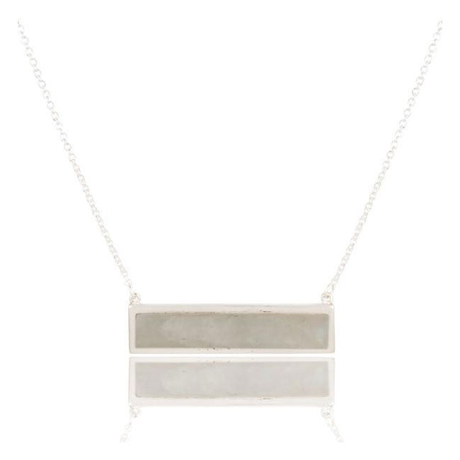 Bar Necklace In Reclaimed Sterling Silver