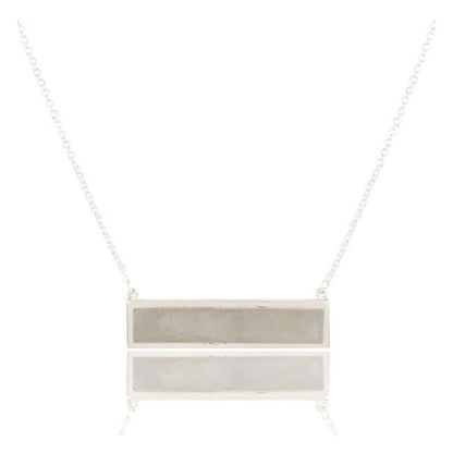 Bar Necklace In Reclaimed Sterling Silver