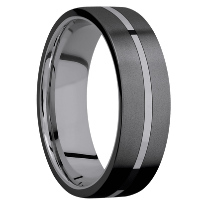 Tantalum with Polish Finish and Zirconium Inlay