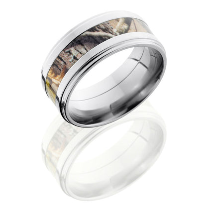 Lashbrook Titanium 9mm Flat Band With 4mm Of Realtree Ap Camo CAMO9FGE14/RTAP