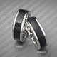 6MM Black Tungsten Carbide Ring - Twill Carbon Fiber Insert with Round Edge
