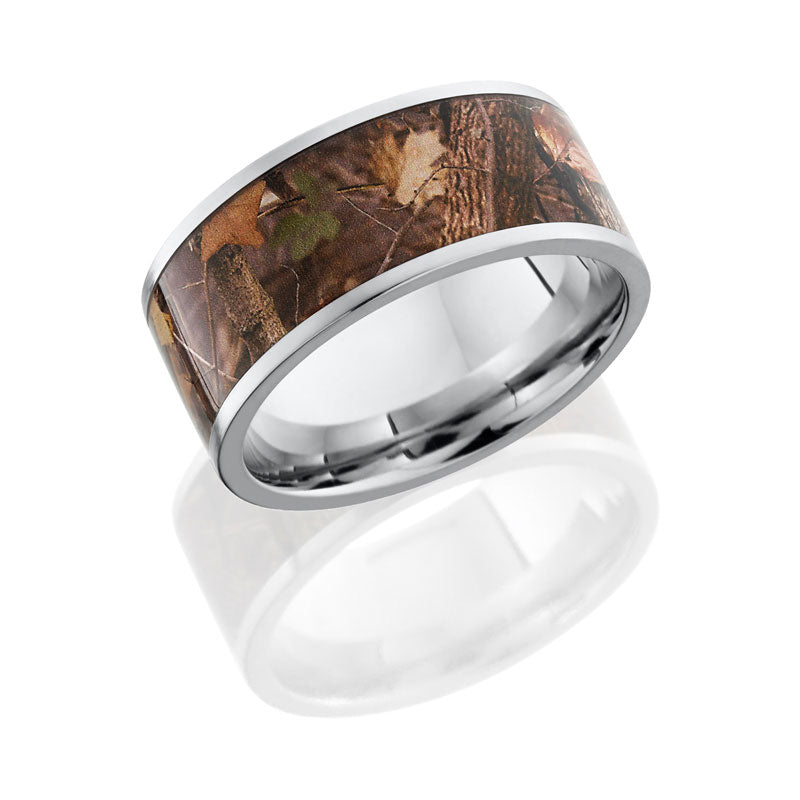 Lashbrook Cobalt Chrome 10mm Flat Band With 8mm Kings Wooodland Camo Pattern CC10F18/KINGSWOODLAND