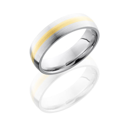 Lashbrook Cobalt Chrome 6mm Domed Band With 2mm 14Ky CC6D12/14KY